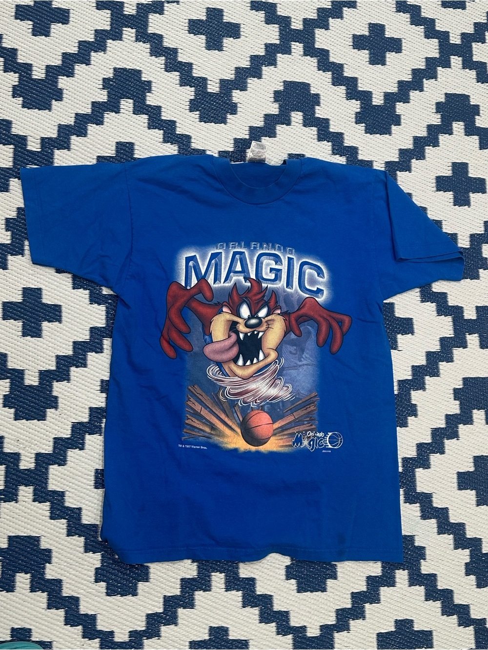 Vintage Orlando Magic Taz Looney Tunes 1997 T shirt Single Stitch Size L